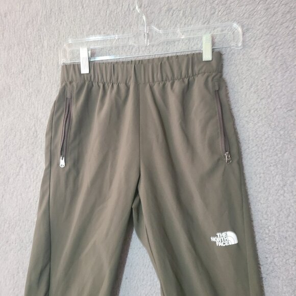 The North Face Green camp fleece jogger sweatpants  with pockets Size 10-12 - Picture 3 of 8